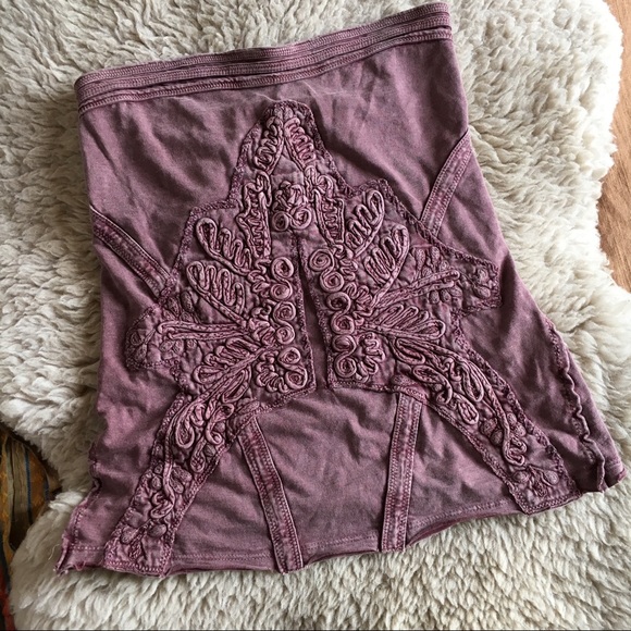 Free People Tops - Free people tube top embroidered